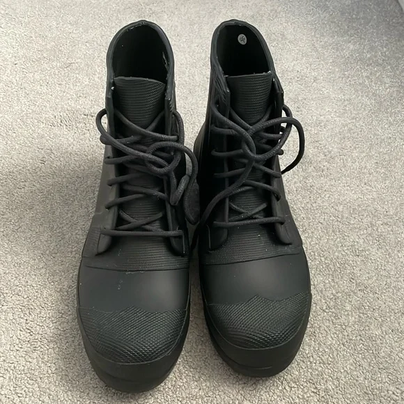 Hunter | Shoes | Mens Black Hunter Rubber Combat Rain Boots  display picture 3